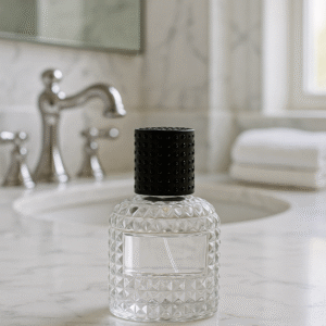 FRASCO EM VIDRO ABACAXI PARA PERFUME 30ML COM TAMPA PLÁSTICA