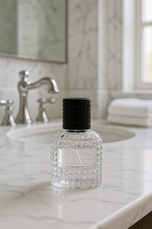 FRASCO EM VIDRO ABACAXI PARA PERFUME 30ML COM TAMPA PLÁSTICA