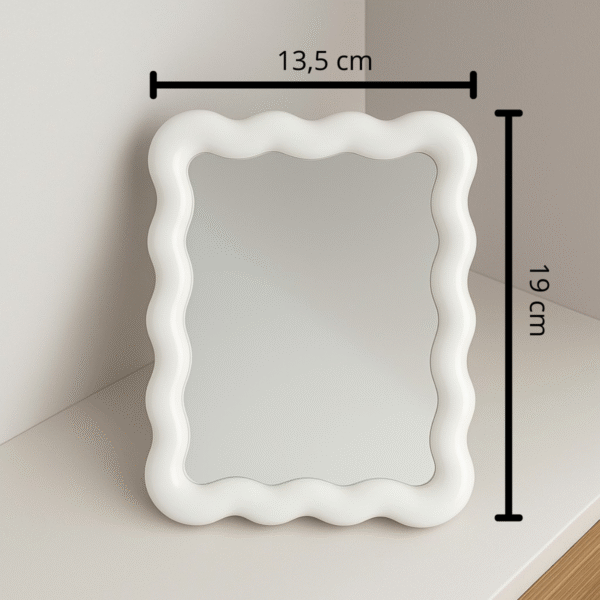 Espelho de Mesa com Bordas onduladas - Imagem 2