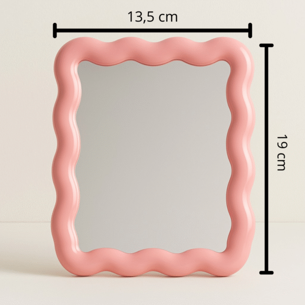 Espelho de Mesa com Bordas onduladas - Imagem 3