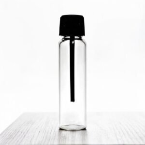 FRASCO DE VIDRO TRANSPARENTE 4 ML COM TAMPA HASTE FLACONETE