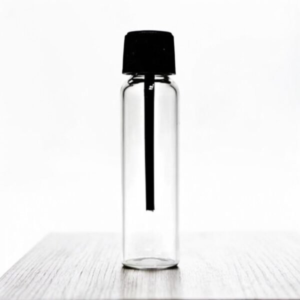 FRASCO DE VIDRO TRANSPARENTE 4 ML COM TAMPA HASTE FLACONETE