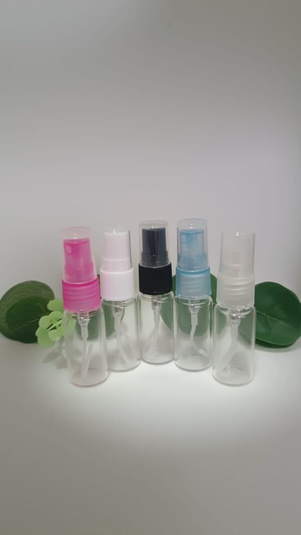 KIT FRASCO DE VIDRO TRANSPARENTE 5 ML E VÁLVULA SPRAY BOCA 13 - Imagem 2