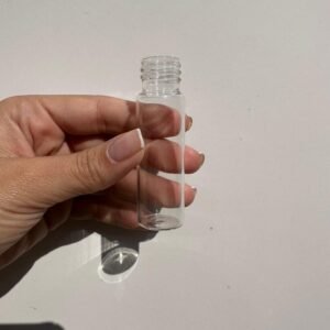 Frasco de vidro  transparente s/ tampa