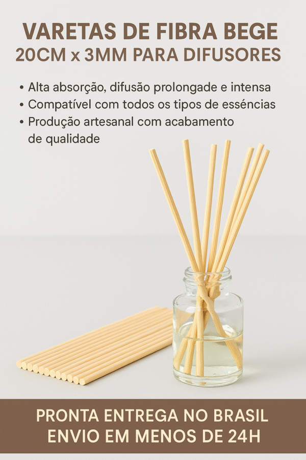 Varetas de Fibra 25 cm para difusão de aromas colorida - Imagem 3