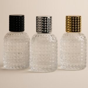 FRASCO EM VIDRO ABACAXI PARA PERFUME 30ML COM TAMPA PLÁSTICA