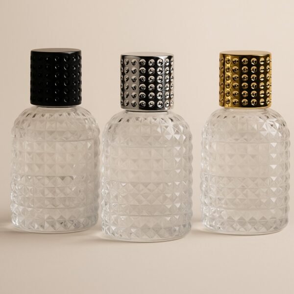 FRASCO EM VIDRO ABACAXI PARA PERFUME 30ML COM TAMPA PLÁSTICA