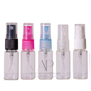 KIT FRASCO DE VIDRO TRANSPARENTE 5 ML E VÁLVULA SPRAY BOCA 13