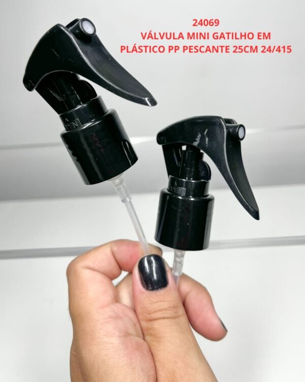 VÁLVULA EM PLÁSTICO MINI GATILHO 24/415 - PRETA