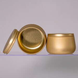LATA EM METAL PARA VELA AROMÁTICA 120gr DOURADO