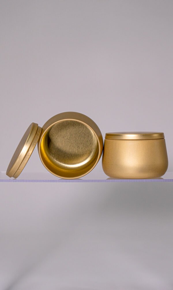 LATA EM METAL PARA VELA AROMÁTICA 120gr DOURADO