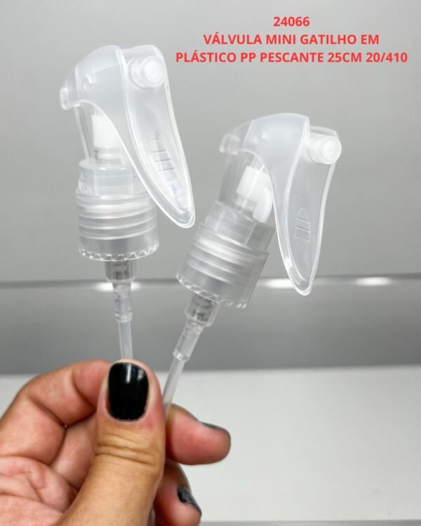 VÁLVULA EM PLÁSTICO MINI GATILHO 20/410 - TRANSPARENTE