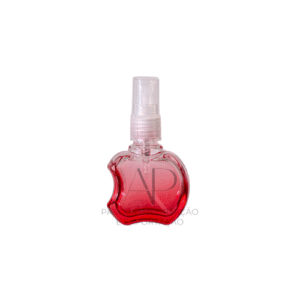 FRASCO EM VIDRO 8 ML - FORMATO MAÇÃ - ROSCA 13MM - VERMELHO