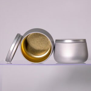 LATA EM METAL PARA VELA AROMÁTICA 120gr PRATEADO
