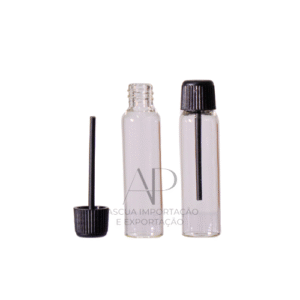 FRASCO DE VIDRO TRANSPARENTE 4ML COM HASTE PROVADOR