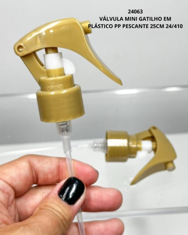 VÁLVULA EM PLÁSTICO MINI GATILHO 24/410 - OURO