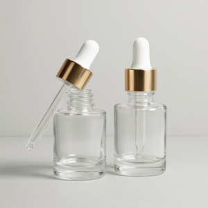 KIT FRASCO DE VIDRO TRANSPARENTE CILÍNDRICO PÍCOLO CONTA GOTAS 30 ML - Kit 10