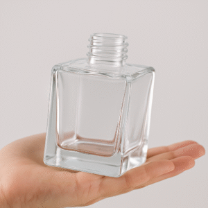 Frasco de vidro 100 ml transparente formato cubo
