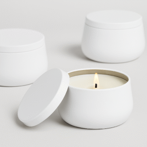 LATA EM METAL PARA VELA 120ML  - BRANCO
