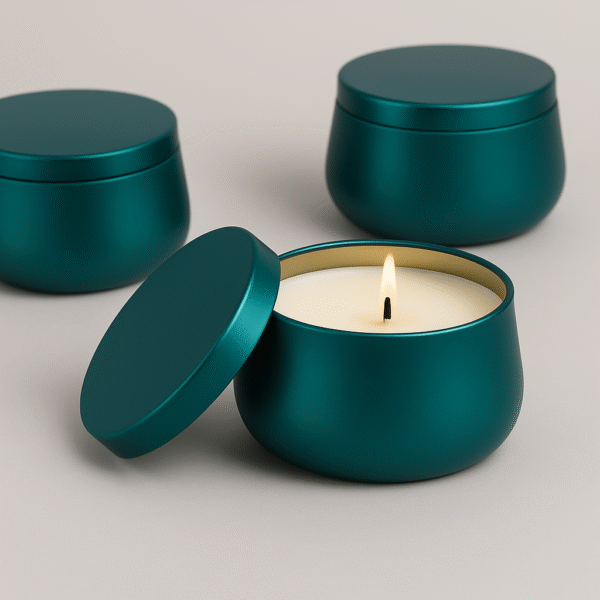 LATA EM METAL PARA VELA 120ML  - VERDE