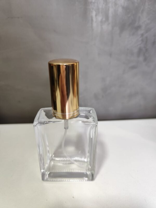 FRASCO VIDRO PARA PERFUME 50 ML COM VALVULA SPRAY LUXO DOURADO - Imagem 2