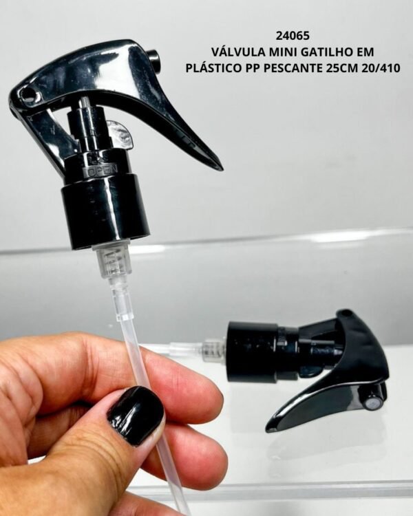 VÁLVULA EM PLÁSTICO MINI GATILHO 20/410 - PRETA