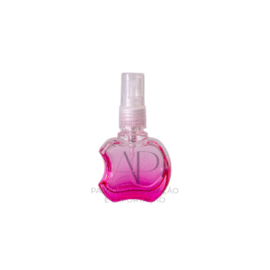 FRASCO EM VIDRO 8 ML - FORMATO MAÇÃ - ROSCA 13MM - ROSA