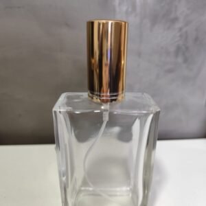 FRASCO VIDRO PERFUME 100 ML COM VALVULA SPRAY LUXO DOURADA