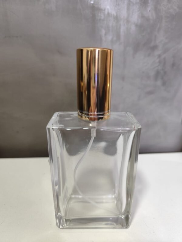 FRASCO VIDRO PERFUME 100 ML COM VALVULA SPRAY LUXO DOURADA