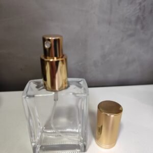 FRASCO VIDRO PARA PERFUME 50 ML COM VALVULA SPRAY LUXO DOURADO